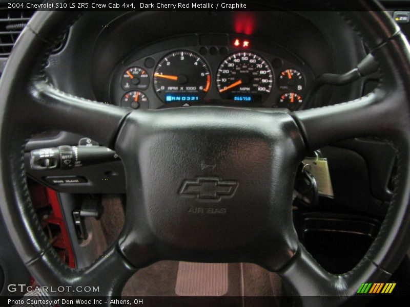 Dark Cherry Red Metallic / Graphite 2004 Chevrolet S10 LS ZR5 Crew Cab 4x4