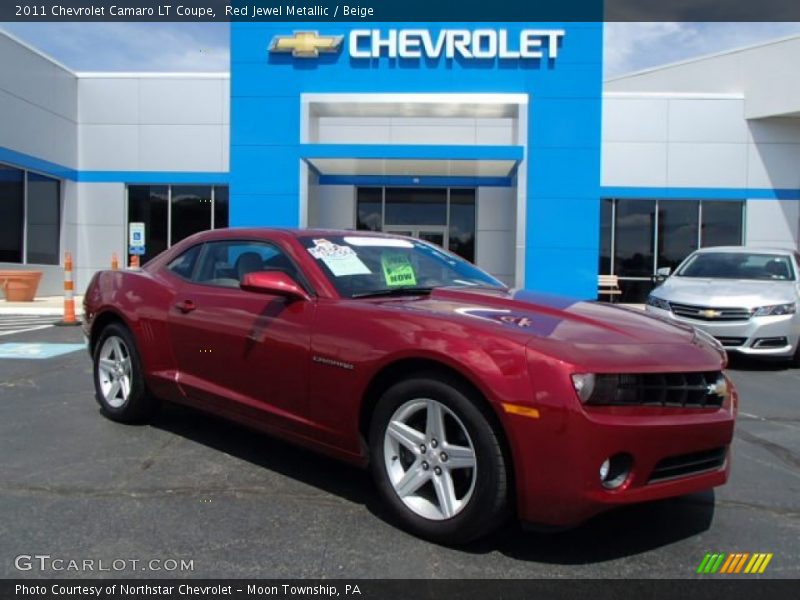 Red Jewel Metallic / Beige 2011 Chevrolet Camaro LT Coupe