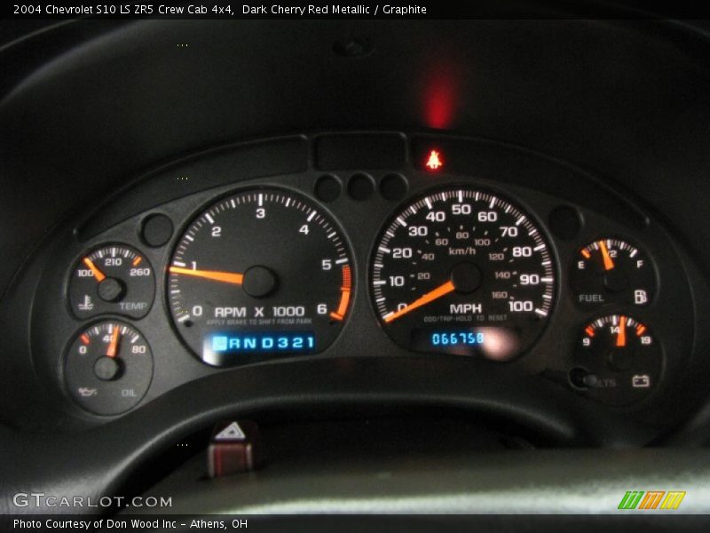 Dark Cherry Red Metallic / Graphite 2004 Chevrolet S10 LS ZR5 Crew Cab 4x4