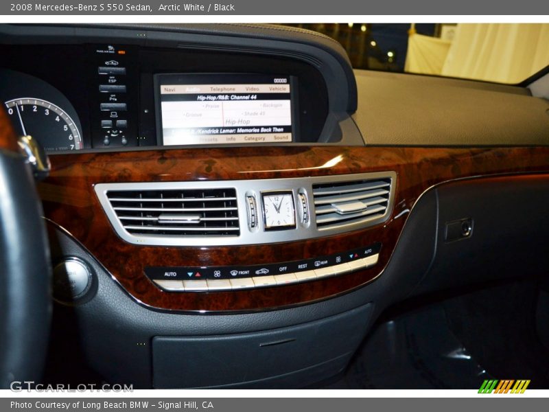 Arctic White / Black 2008 Mercedes-Benz S 550 Sedan