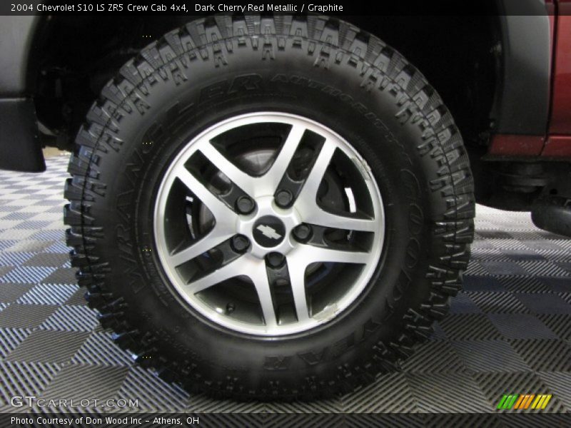 Dark Cherry Red Metallic / Graphite 2004 Chevrolet S10 LS ZR5 Crew Cab 4x4
