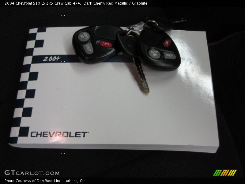 Dark Cherry Red Metallic / Graphite 2004 Chevrolet S10 LS ZR5 Crew Cab 4x4