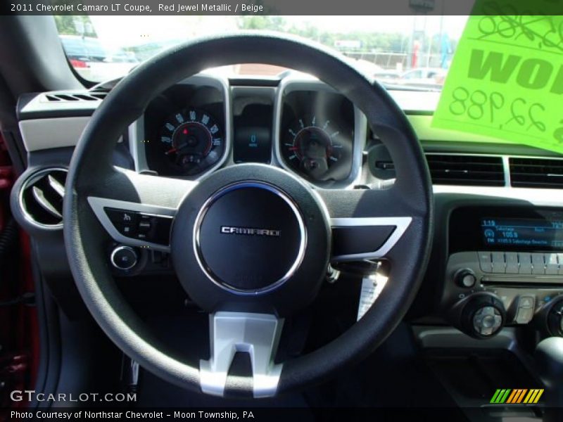 Red Jewel Metallic / Beige 2011 Chevrolet Camaro LT Coupe