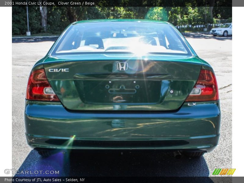 Clover Green / Beige 2001 Honda Civic LX Coupe