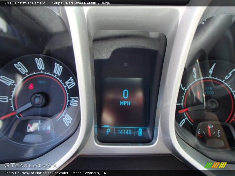 Red Jewel Metallic / Beige 2011 Chevrolet Camaro LT Coupe