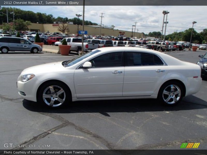 Summit White / Ebony 2012 Chevrolet Malibu LT