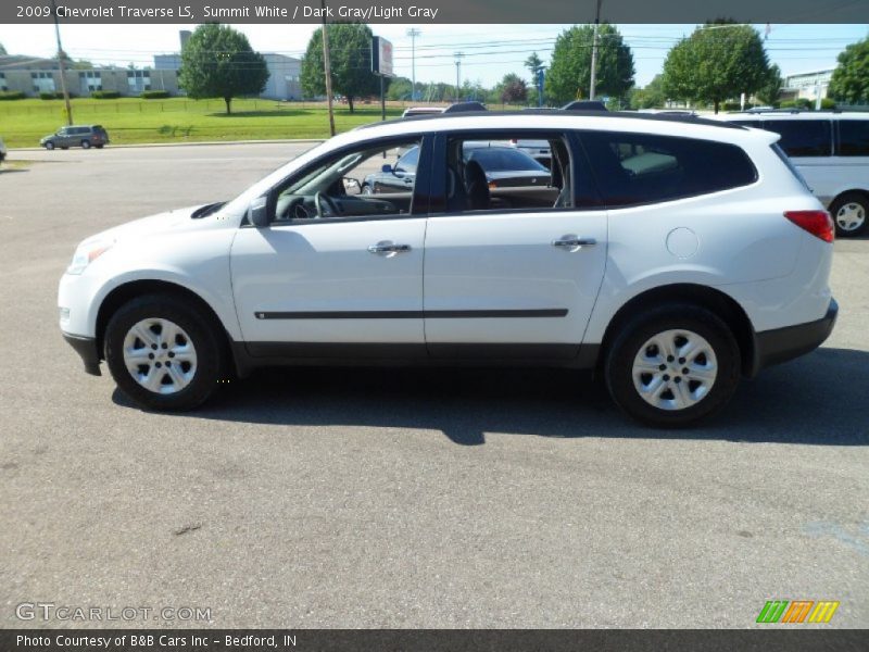 Summit White / Dark Gray/Light Gray 2009 Chevrolet Traverse LS
