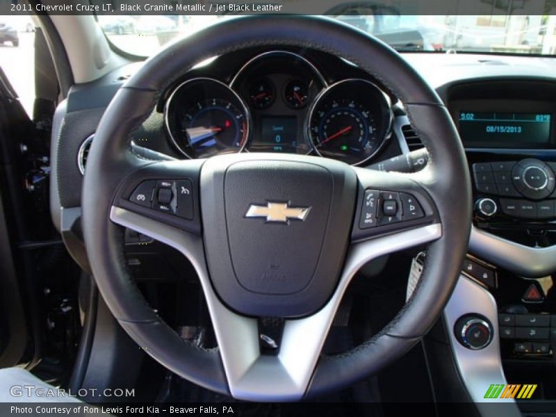 Black Granite Metallic / Jet Black Leather 2011 Chevrolet Cruze LT