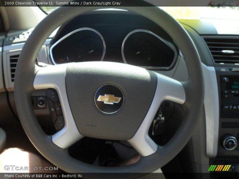 Summit White / Dark Gray/Light Gray 2009 Chevrolet Traverse LS