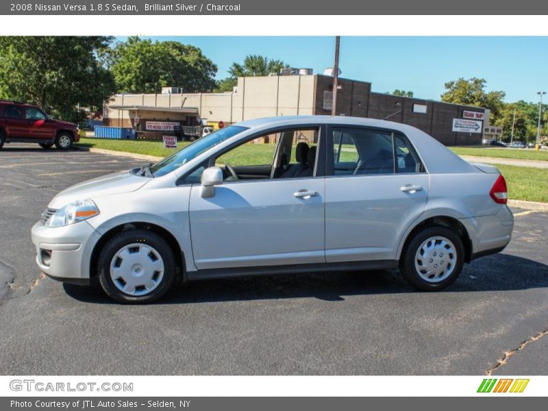 Brilliant Silver / Charcoal 2008 Nissan Versa 1.8 S Sedan