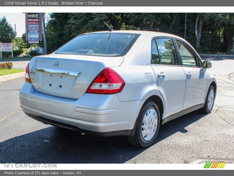 Brilliant Silver / Charcoal 2008 Nissan Versa 1.8 S Sedan