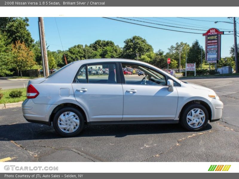 Brilliant Silver / Charcoal 2008 Nissan Versa 1.8 S Sedan