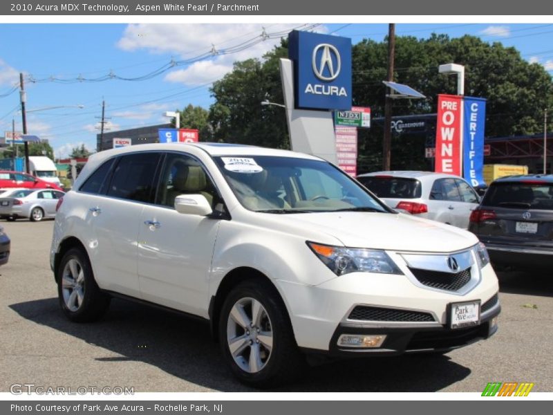 Aspen White Pearl / Parchment 2010 Acura MDX Technology