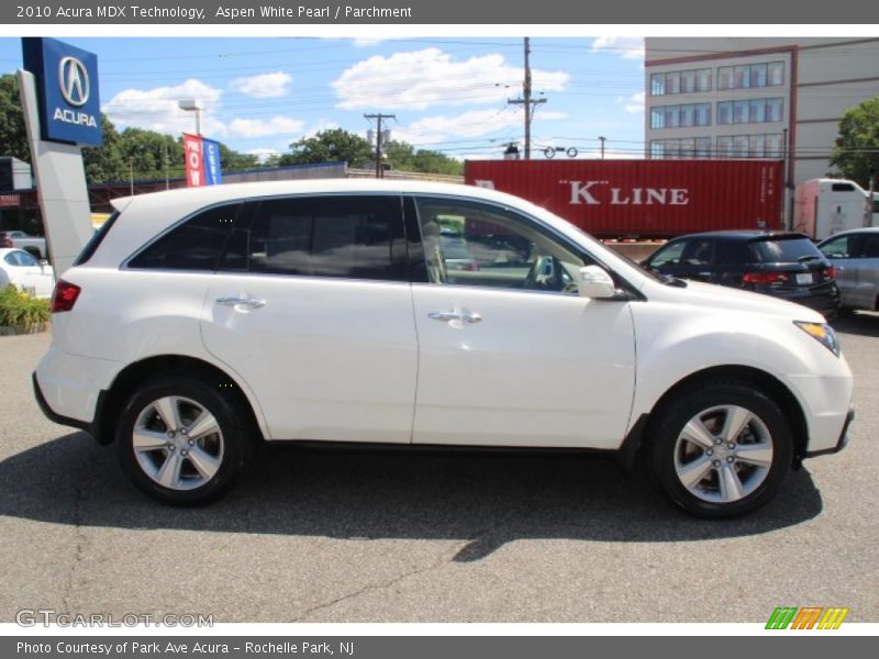 Aspen White Pearl / Parchment 2010 Acura MDX Technology