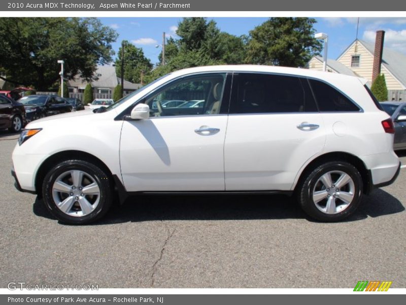 Aspen White Pearl / Parchment 2010 Acura MDX Technology