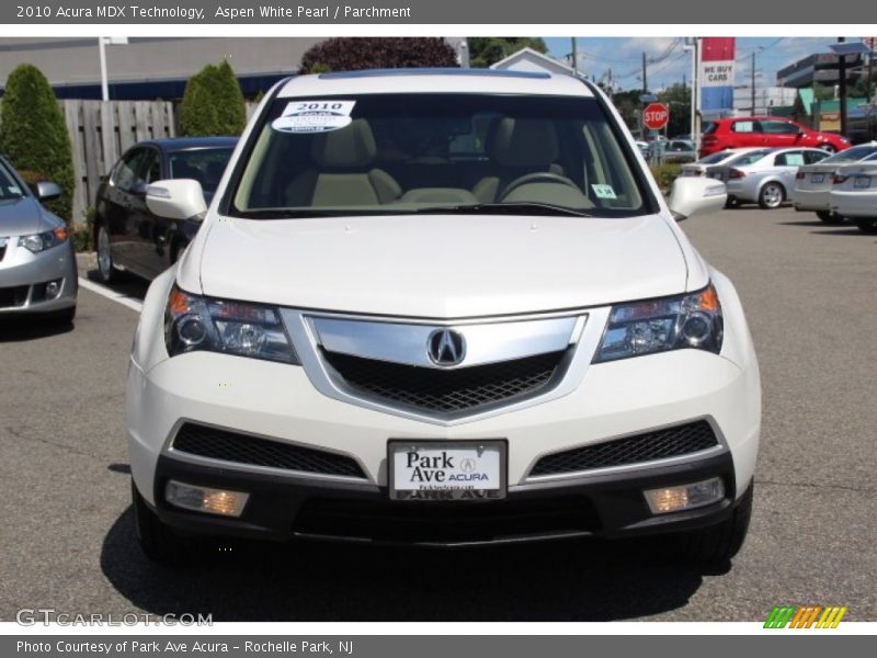 Aspen White Pearl / Parchment 2010 Acura MDX Technology