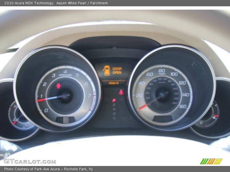 Aspen White Pearl / Parchment 2010 Acura MDX Technology