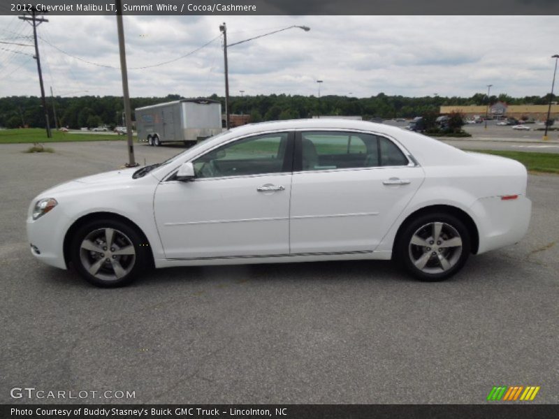 Summit White / Cocoa/Cashmere 2012 Chevrolet Malibu LT