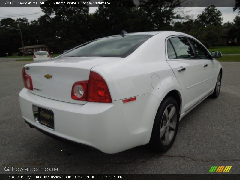 Summit White / Cocoa/Cashmere 2012 Chevrolet Malibu LT