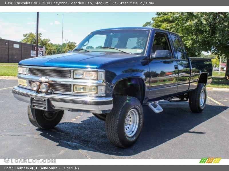 Medium Blue-Green Metallic / Gray 1998 Chevrolet C/K C1500 Cheyenne Extended Cab