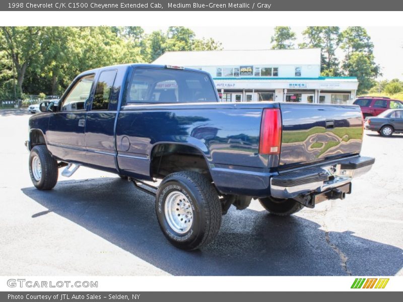 Medium Blue-Green Metallic / Gray 1998 Chevrolet C/K C1500 Cheyenne Extended Cab