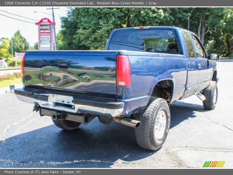 Medium Blue-Green Metallic / Gray 1998 Chevrolet C/K C1500 Cheyenne Extended Cab