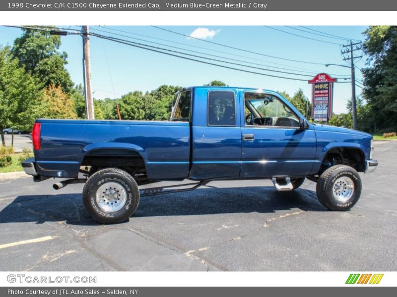 Medium Blue-Green Metallic / Gray 1998 Chevrolet C/K C1500 Cheyenne Extended Cab