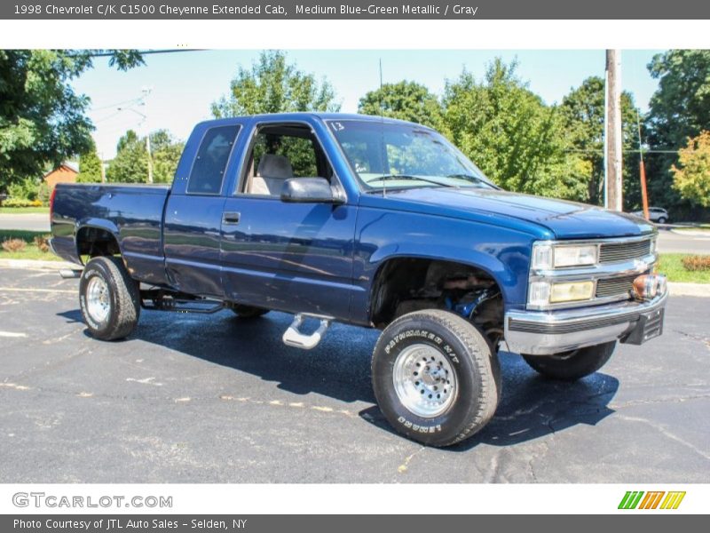 Medium Blue-Green Metallic / Gray 1998 Chevrolet C/K C1500 Cheyenne Extended Cab
