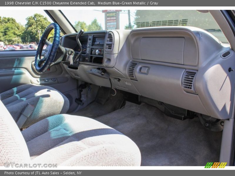 Medium Blue-Green Metallic / Gray 1998 Chevrolet C/K C1500 Cheyenne Extended Cab