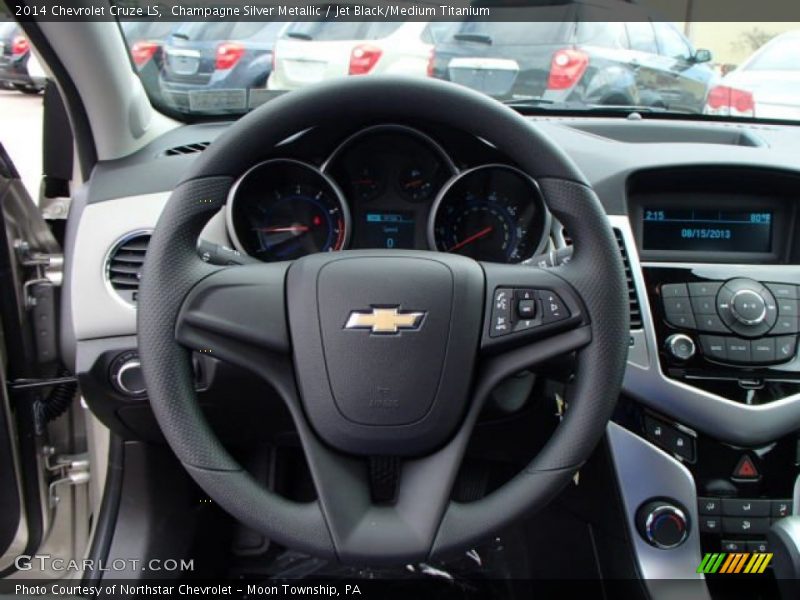 Champagne Silver Metallic / Jet Black/Medium Titanium 2014 Chevrolet Cruze LS