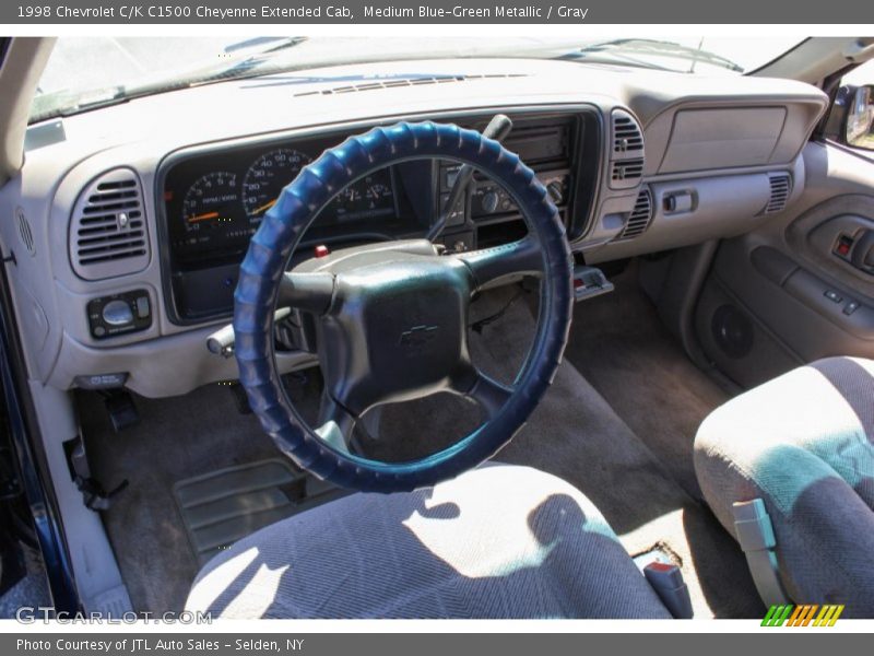 Medium Blue-Green Metallic / Gray 1998 Chevrolet C/K C1500 Cheyenne Extended Cab