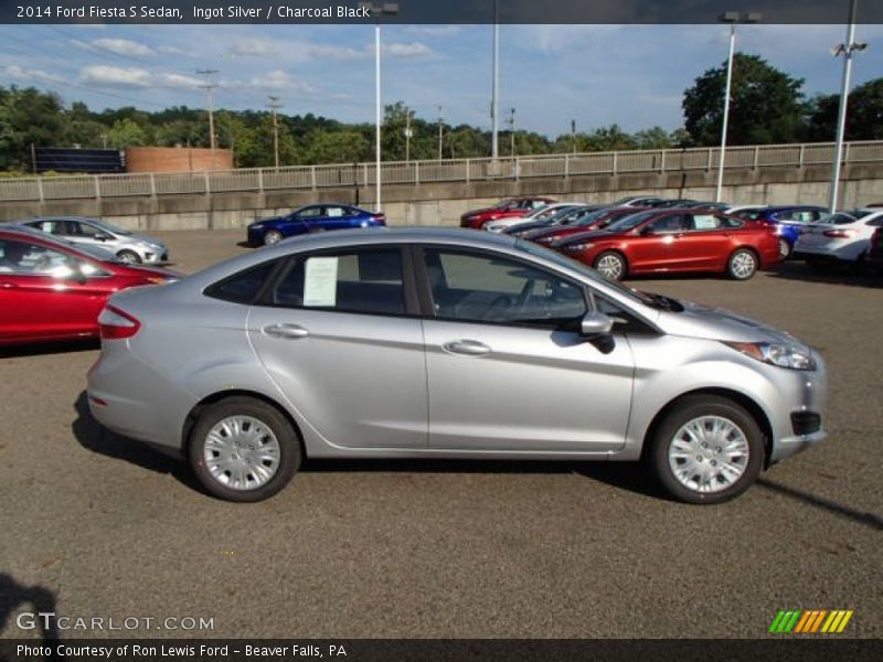 Ingot Silver / Charcoal Black 2014 Ford Fiesta S Sedan