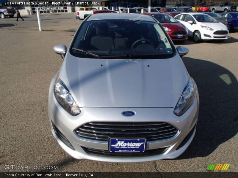 Ingot Silver / Charcoal Black 2014 Ford Fiesta S Sedan