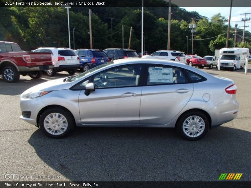 Ingot Silver / Charcoal Black 2014 Ford Fiesta S Sedan