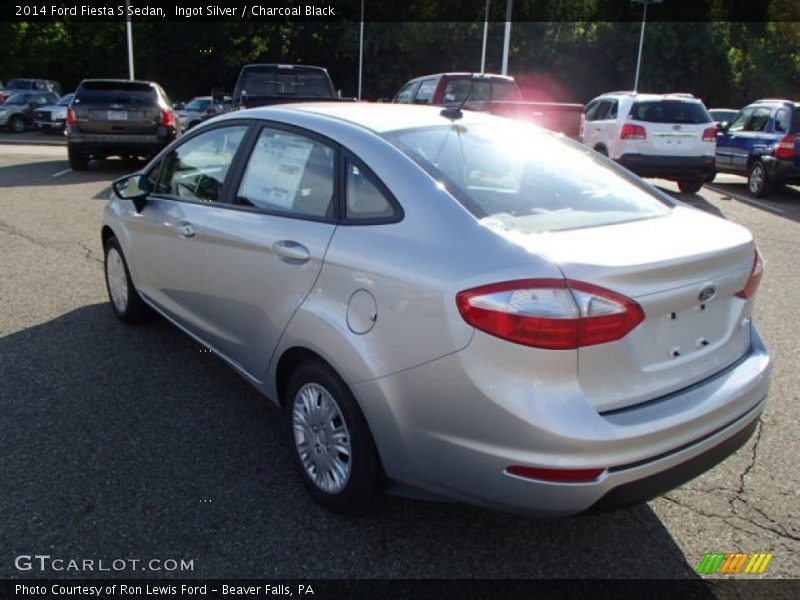 Ingot Silver / Charcoal Black 2014 Ford Fiesta S Sedan