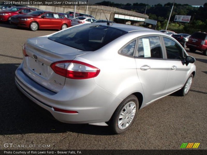 Ingot Silver / Charcoal Black 2014 Ford Fiesta S Sedan