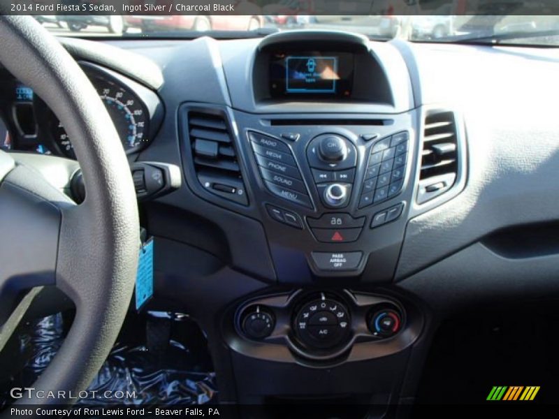Ingot Silver / Charcoal Black 2014 Ford Fiesta S Sedan