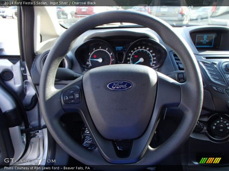 Ingot Silver / Charcoal Black 2014 Ford Fiesta S Sedan
