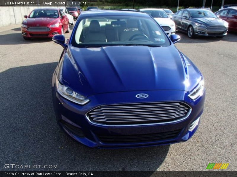 Deep Impact Blue / Dune 2014 Ford Fusion SE