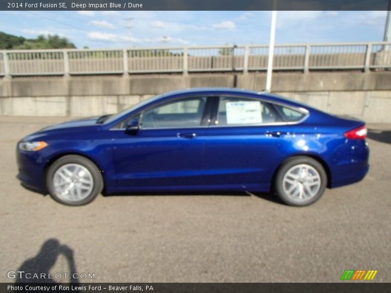Deep Impact Blue / Dune 2014 Ford Fusion SE
