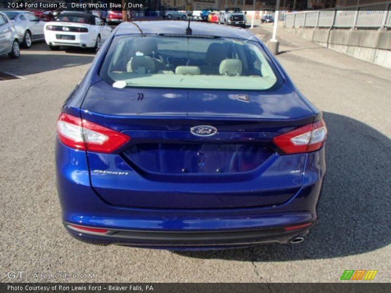 Deep Impact Blue / Dune 2014 Ford Fusion SE