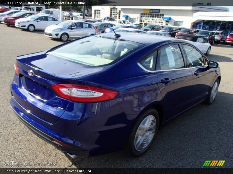 Deep Impact Blue / Dune 2014 Ford Fusion SE