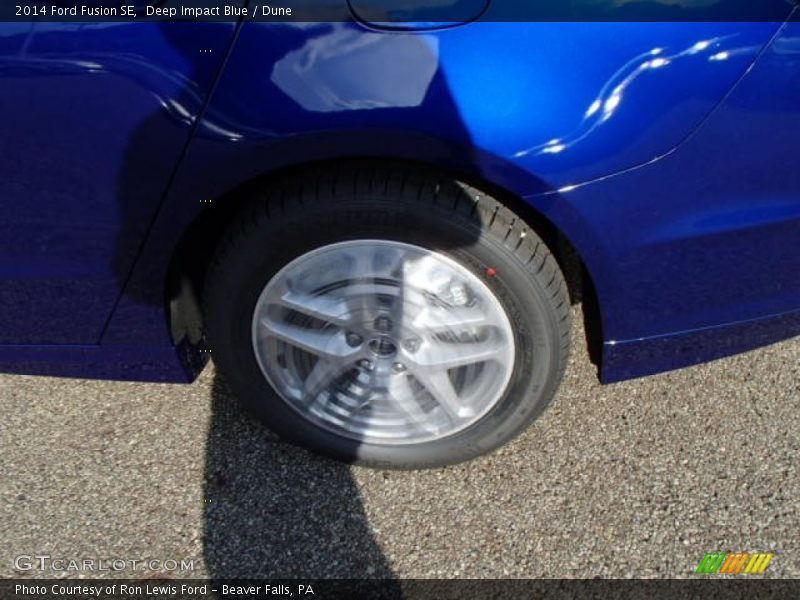 Deep Impact Blue / Dune 2014 Ford Fusion SE