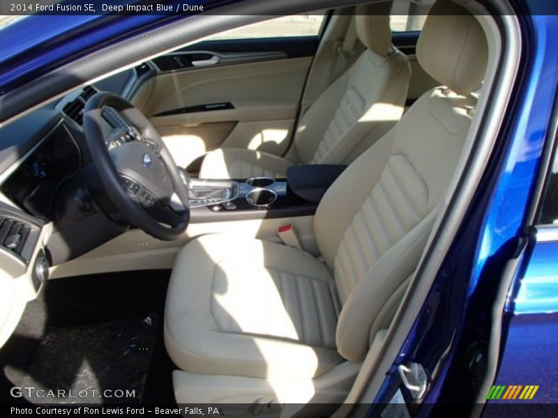 Deep Impact Blue / Dune 2014 Ford Fusion SE