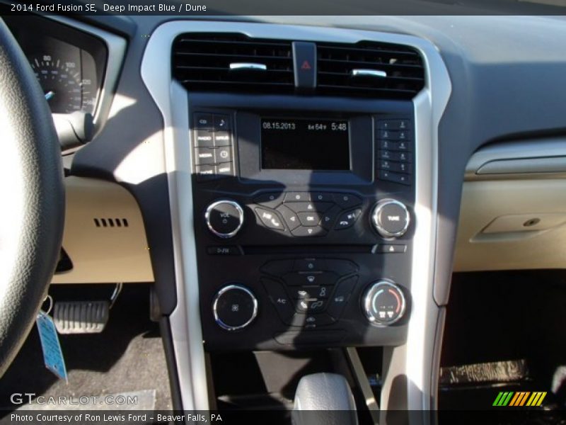 Deep Impact Blue / Dune 2014 Ford Fusion SE