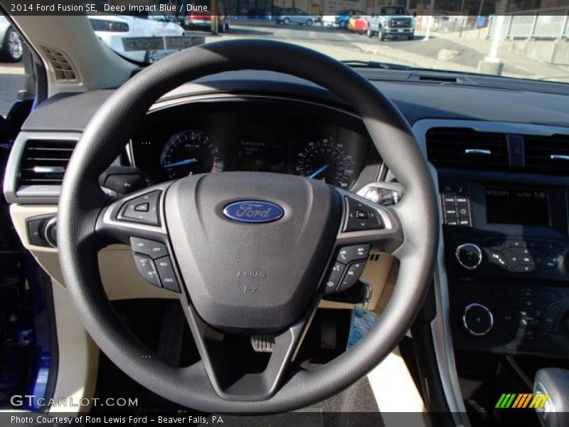 Deep Impact Blue / Dune 2014 Ford Fusion SE