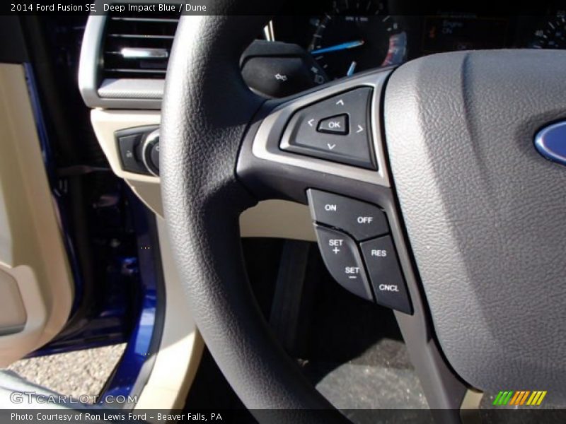 Deep Impact Blue / Dune 2014 Ford Fusion SE
