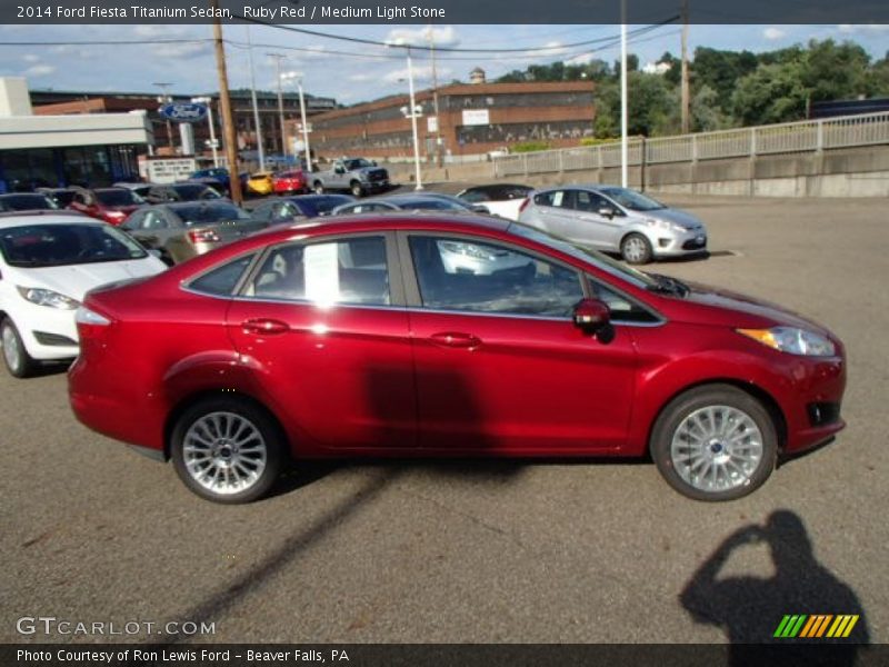 Ruby Red / Medium Light Stone 2014 Ford Fiesta Titanium Sedan