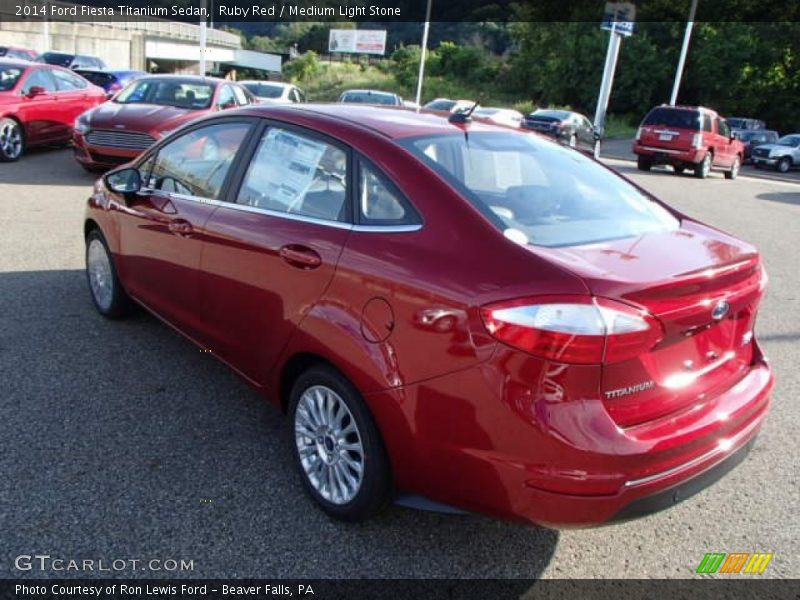 Ruby Red / Medium Light Stone 2014 Ford Fiesta Titanium Sedan