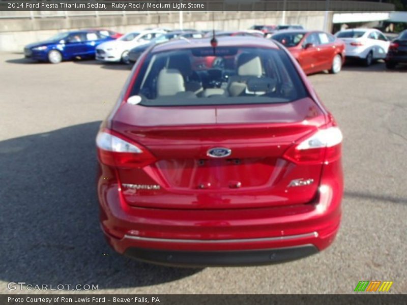 Ruby Red / Medium Light Stone 2014 Ford Fiesta Titanium Sedan